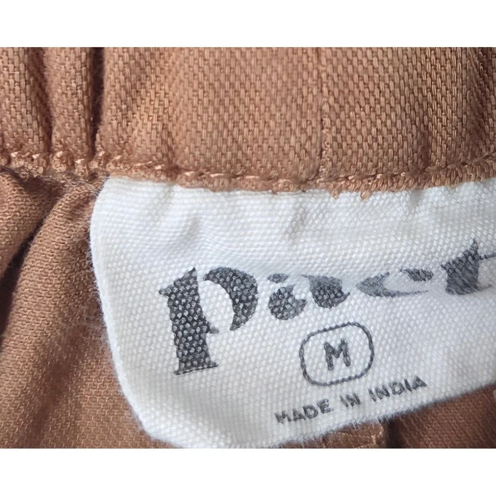 Pact Daily Twill skirt Medium Tan organic cotton stretch drawstring pockets EUC - Picture 2 of 9